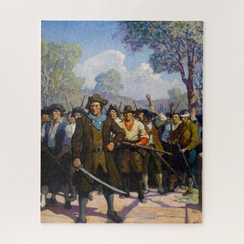 Independence Day At Concord Bridge by NC Wyeth Jigsaw Puzzle