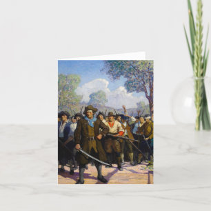 Independence Day, At Concord Bridge by N.C. Wyeth Thank You Card