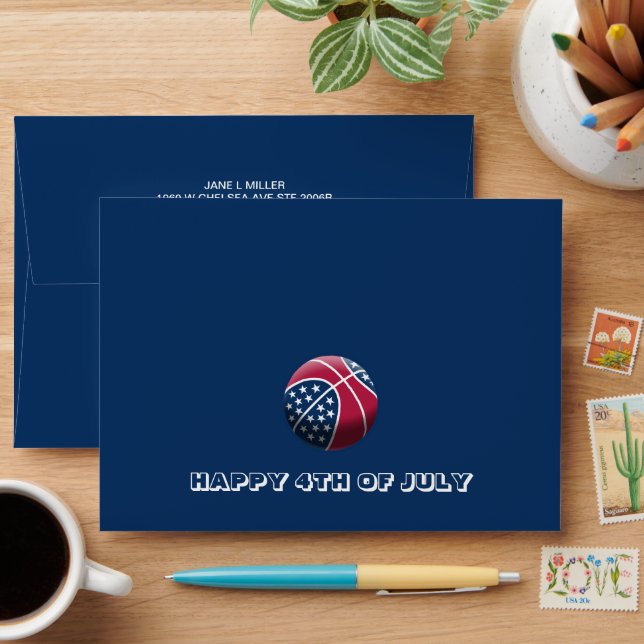 Independence Day Basketball Envelope (Desk)