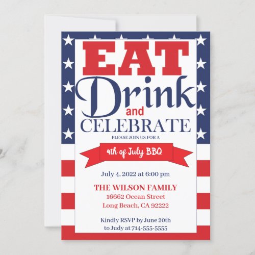 Independence Day BBQ Invitation