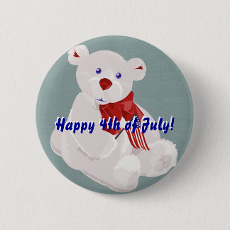 Independence Day Bear Button