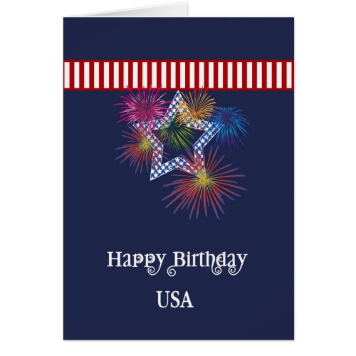 Independence Day Birthday USA Card