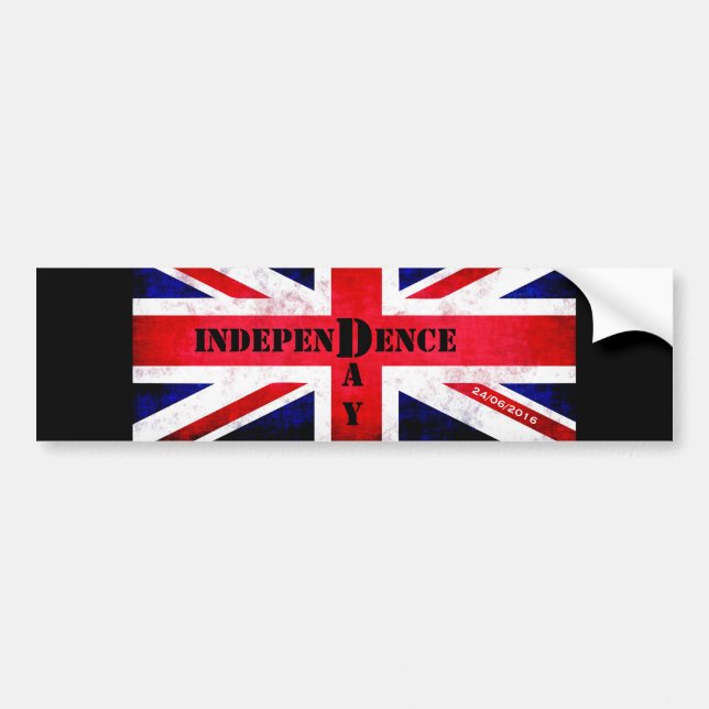 Independence Day Brexit Custom Date 26/06/2016 Bumper Sticker (Front)