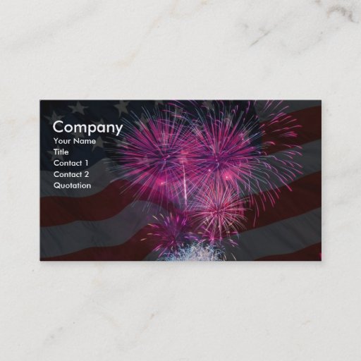Customizable Independence Day Business Cards
