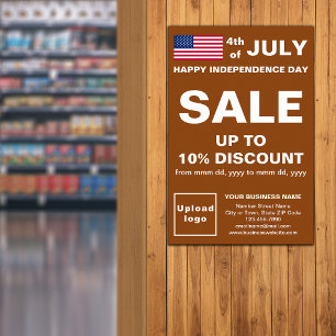 Independence Day Business Sale Brown Poster
