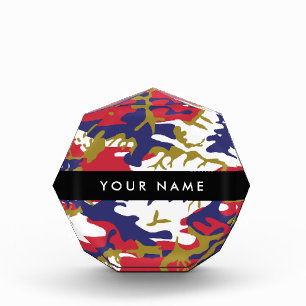 Independence day Camouflage Your name Personalize Acrylic Award