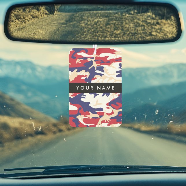 Independence day Camouflage Your name Personalize Air Freshener (Creator Uploaded)