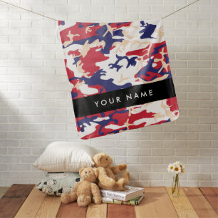Independence day Camouflage Your name Personalize Baby Blanket