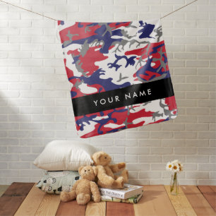 Independence day Camouflage Your name Personalize Baby Blanket