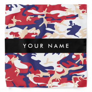 Independence day Camouflage Your name Personalize Bandana