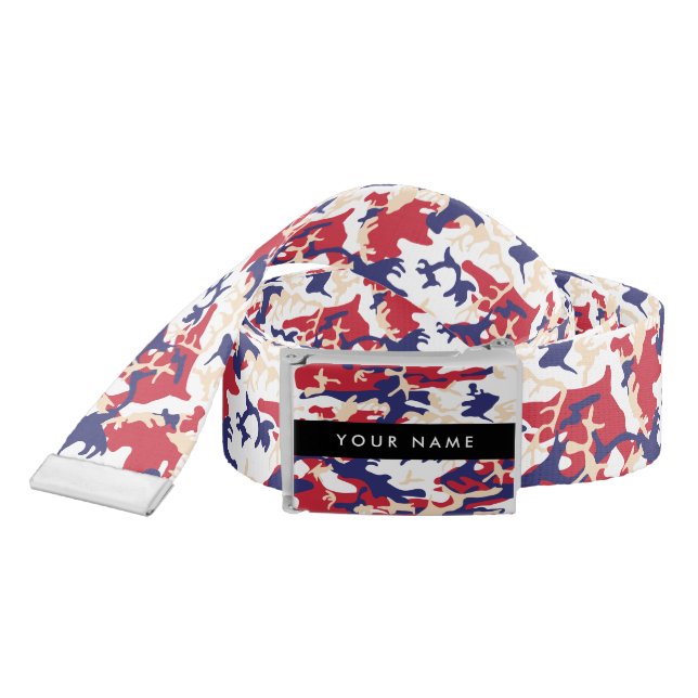 Independence day Camouflage Your name Personalize Belt (Snake)
