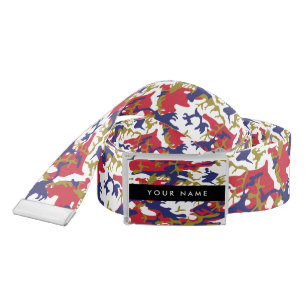 Independence day Camouflage Your name Personalize Belt