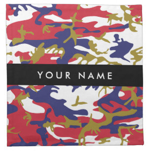 Independence day Camouflage Your name Personalize Cloth Napkin