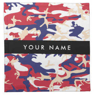 Independence day Camouflage Your name Personalize Cloth Napkin