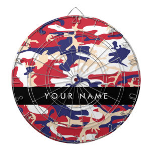 Independence day Camouflage Your name Personalize Dart Board