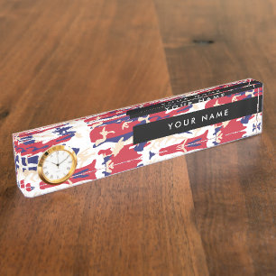 Independence day Camouflage Your name Personalize Desk Name Plate