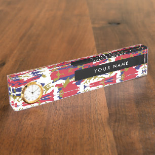 Independence day Camouflage Your name Personalize Desk Name Plate