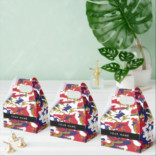 Independence day Camouflage Your name Personalize Favor Boxes