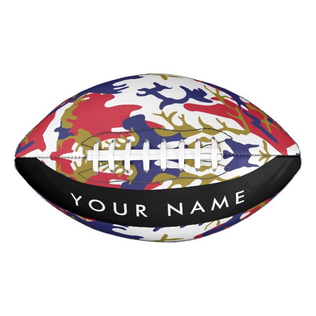 Independence day Camouflage Your name Personalize Football (Front)