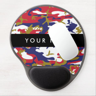 Independence day Camouflage Your name Personalize Gel Mouse Pad