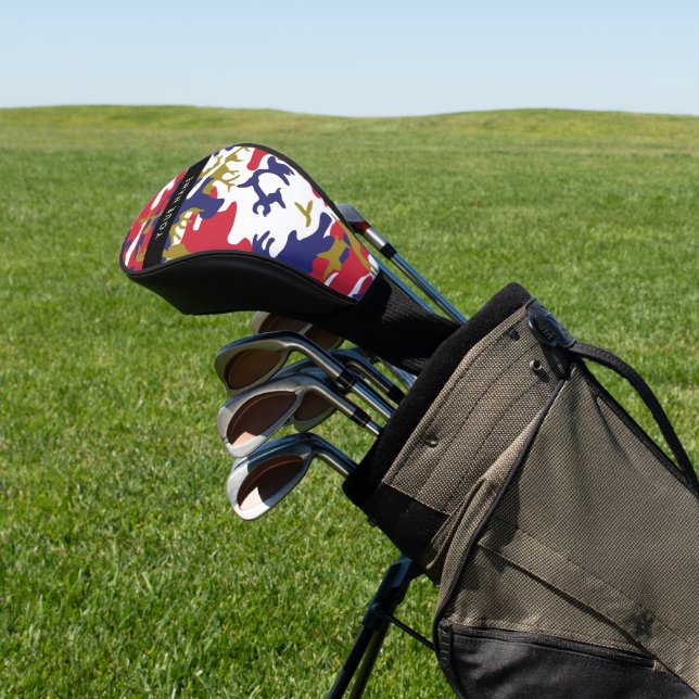 Independence day Camouflage Your name Personalize Golf Head Cover (In Situ)