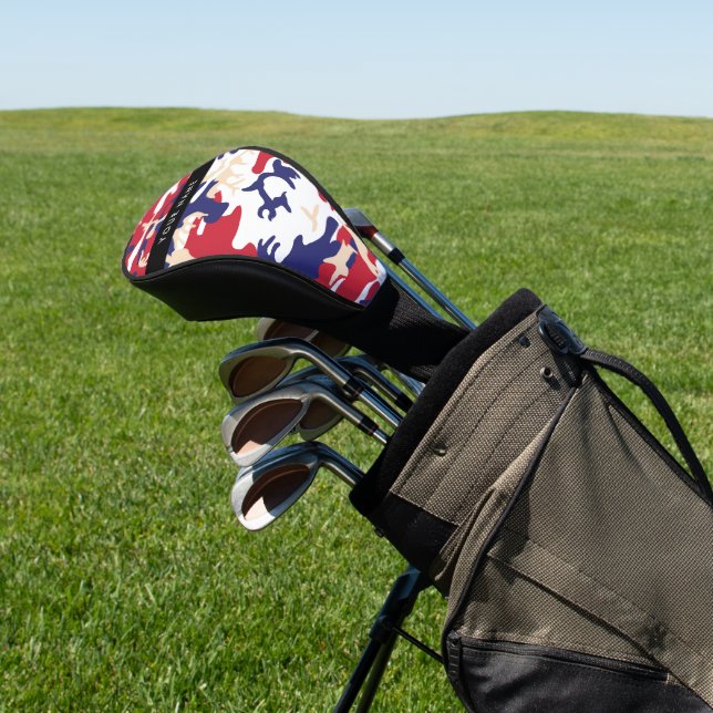 Independence day Camouflage Your name Personalize Golf Head Cover (In Situ)