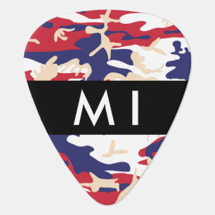 Independence day Camouflage Your name Personalize Guitar Pick