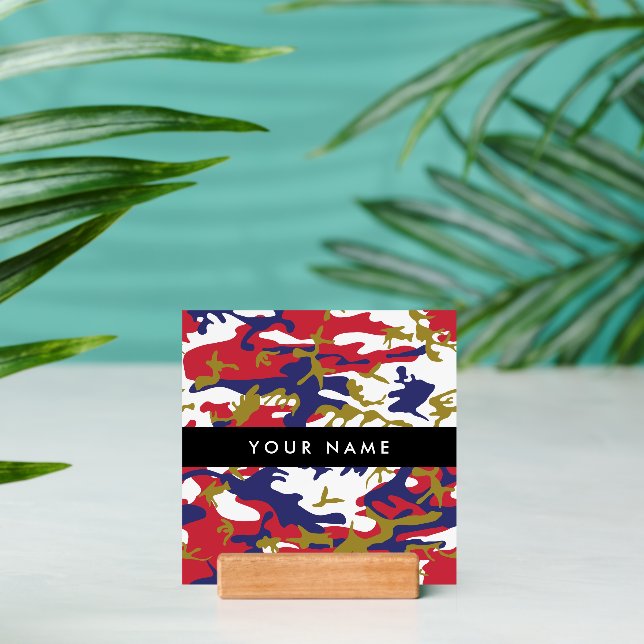 Independence day Camouflage Your name Personalize Holder (Insitu 2 (Back))
