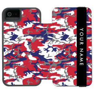 Independence day Camouflage Your name Personalize iPhone SE/5/5s Wallet Case