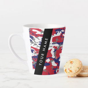 Independence day Camouflage Your name Personalize Latte Mug