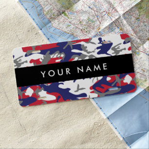 Independence day Camouflage Your name Personalize License Plate