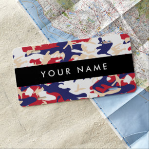 Independence day Camouflage Your name Personalize License Plate