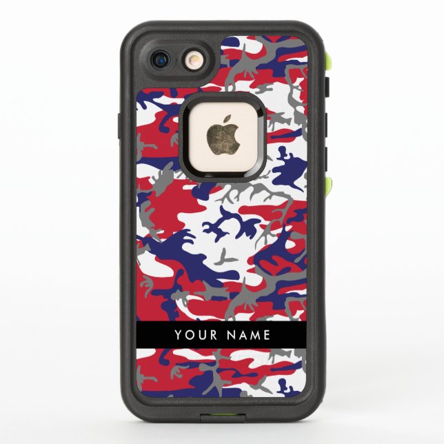 Independence day Camouflage Your name Personalize LifeProof iPhone Case (Back)