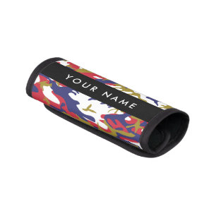 Independence day Camouflage Your name Personalize Luggage Handle Wrap