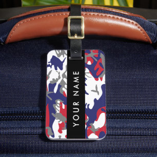 Independence day Camouflage Your name Personalize Luggage Tag