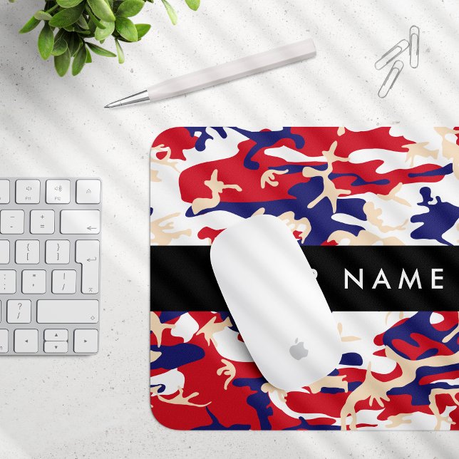 Independence day Camouflage Your name Personalize Mouse Pad (Creator Uploaded)