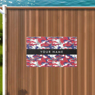 Independence day Camouflage Your name Personalize Outdoor Rug