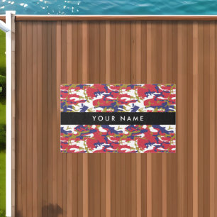 Independence day Camouflage Your name Personalize Outdoor Rug