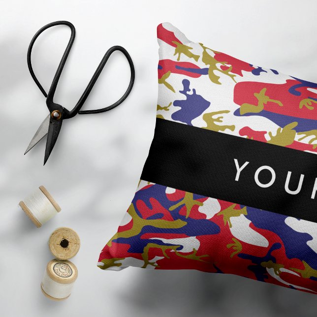 Independence day Camouflage Your name Personalize Pet Bed (Creator Uploaded)