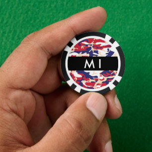 Independence day Camouflage Your name Personalize Poker Chips