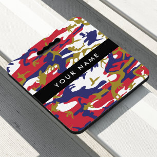 Independence day Camouflage Your name Personalize Seat Cushion
