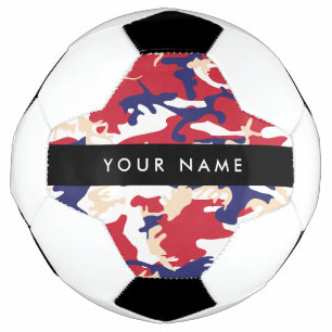 Independence day Camouflage Your name Personalize Soccer Ball