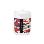 Independence day Camouflage Your name Personalize Teapot