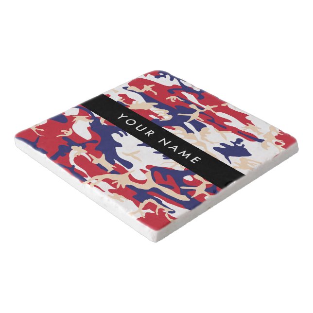 Independence day Camouflage Your name Personalize Trivet (Corner)