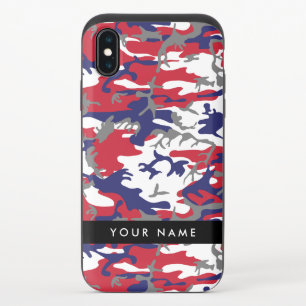 Independence day Camouflage Your name Personalize iPhone XS Slider Case