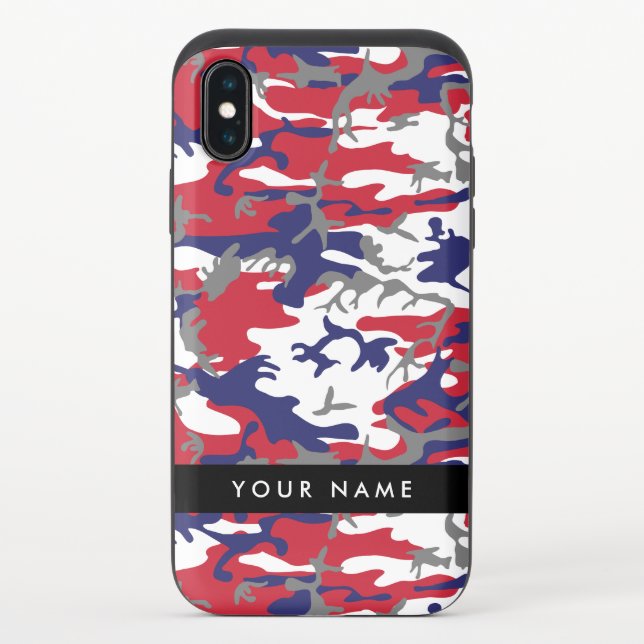 Independence day Camouflage Your name Personalize Uncommon iPhone Case (Back)