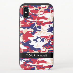 Independence day Camouflage Your name Personalize iPhone XS Slider Case