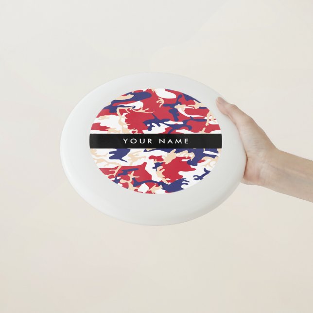 Independence day Camouflage Your name Personalize Wham-O Frisbee (In Hand)