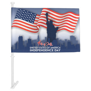 Independence Day Car Flag