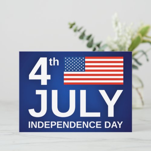 Independence Day Card July 4th USA Flag Patriotic